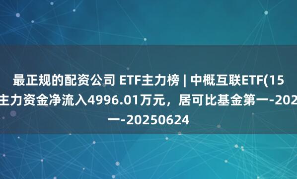 最正规的配资公司 ETF主力榜 | 中概互联ETF(159605)主力资金净流入4996.01万元，居可比基金第一-20250624